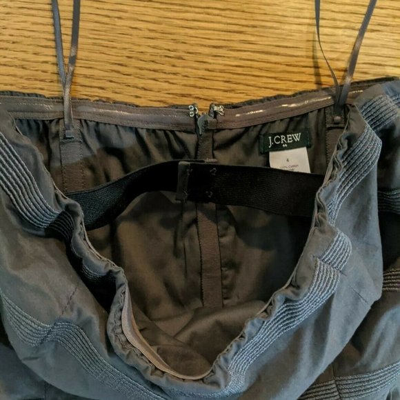 J.Crew Strapless Gray Ginny Rugby Lined Dress Sz 4 - Picture 4 of 6